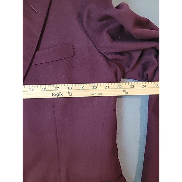 Neiman Marcus Men's Wool Sport Coat Blazer Jacket 44R Purple Plum GUC - Picture 4 of 9
